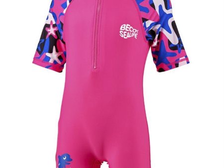 BECO Sealife Rashhguard Zip Dragt Pink For Discount