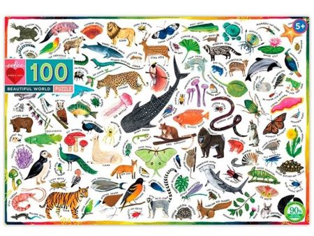 Eeboo Puzzle 100 Pieces - Animals in the World For Cheap