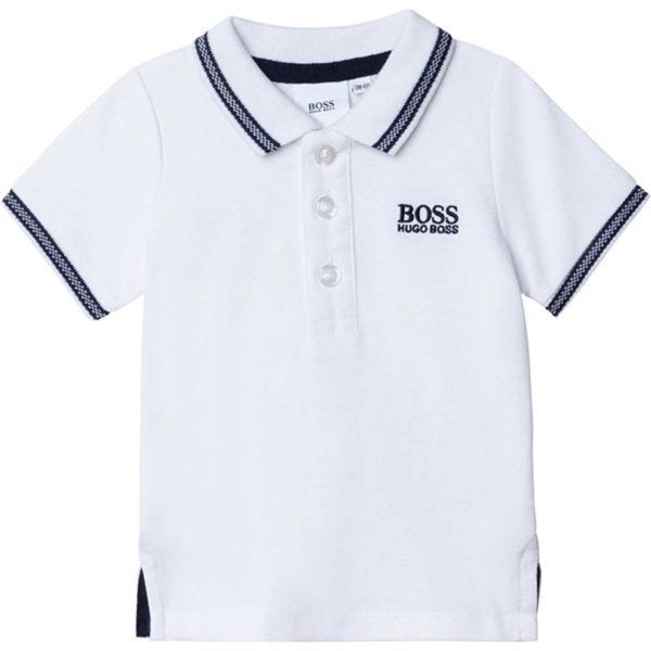 Hugo Boss Boy Short Sleeved Polo White Supply