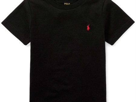 Polo Ralph Lauren Boy Short Sleeved T-shirt Black on Sale