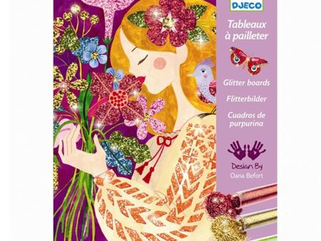 Djeco Kreativ Æske Glitterkort - Duft Af Blomster Supply