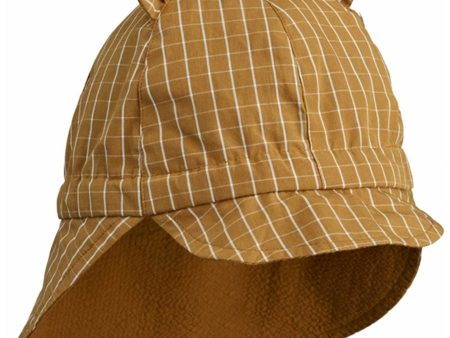 Liewood Gorm Reversible Seersucker Solhat Golden Caramel White Cheap