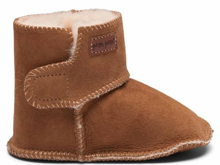 Pom Pom Booties Camel Online Hot Sale