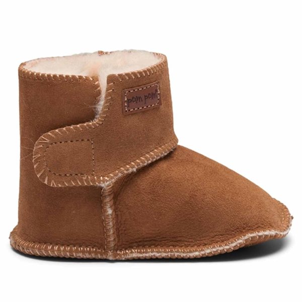 Pom Pom Booties Camel Online Hot Sale