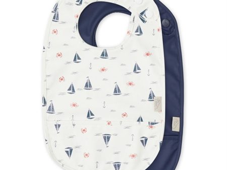 Cam Cam Copenhagen Haklapp 2-Pack Sailboats Navy Fashion