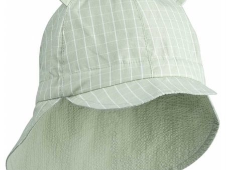 Liewood Gorm Reversible Seersucker Solhat Dusty Mint Creme De La Creme Cheap