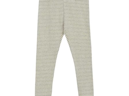 Serendipity Sage Ecru Stripe Leggings For Sale