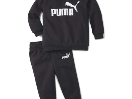 Puma Minicats Ess Crew Jogger Set Black For Discount