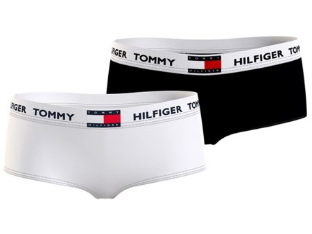 Tommy Hilfiger Shorty 2-pack White Black Online Hot Sale