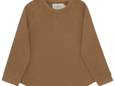 Monsieur Mini Waffle Sweatshirt Suger Brown Online Sale