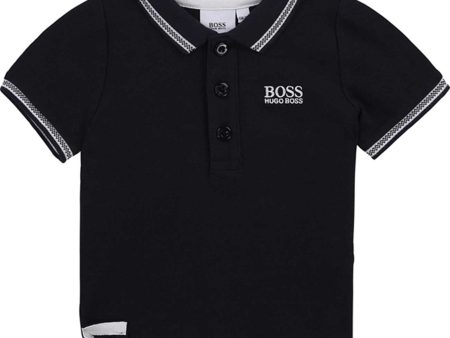 Hugo Boss Boy Short Sleeved Polo Navy Cheap