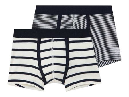 Petit Bateau Boxershorts 2-pack White Stripes For Cheap