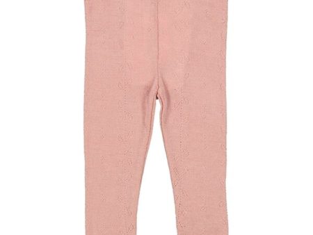 MarMar Wool Pointelle Burnt Rose Leggings Online Hot Sale