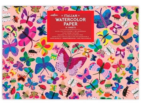 Eeboo Watercolor Paper - Butterflies Online