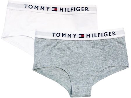 Tommy Hilfiger Shorty 2-pack Medium Grey Heather White Online Hot Sale