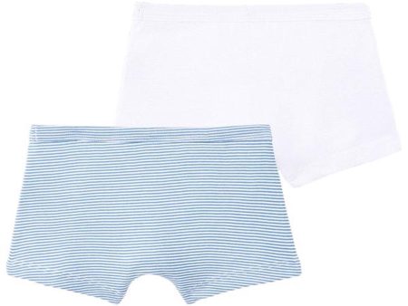 Petit Bateau Boxers 2-pack White Blue Stripe Online