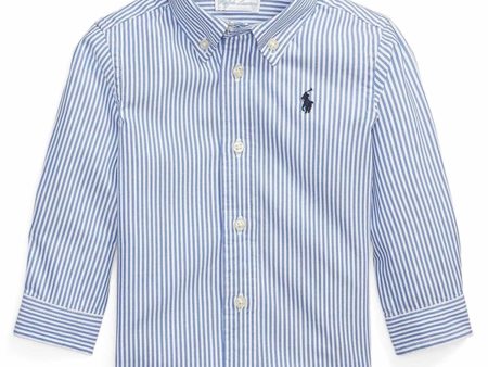 Polo Ralph Lauren Baby Boy Slim Fit Shirt Blue MU on Sale