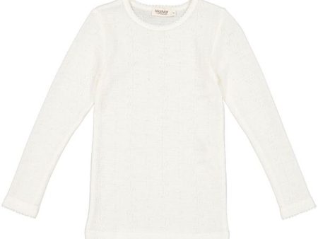 MarMar Wool Pointelle Natural Tamra Blus on Sale