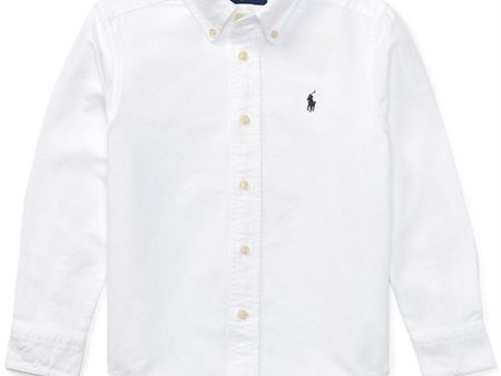 Polo Ralph Lauren Boy Slim Fit Skjorta White For Cheap