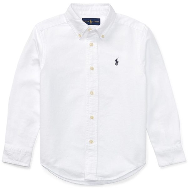 Polo Ralph Lauren Boy Slim Fit Skjorta White For Cheap