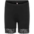 Kids ONLY Black Love Lace Cykelshorts Online now