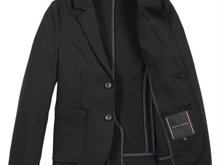 Tommy Hilfiger Comfort Pique Jersey Blazer Black For Cheap