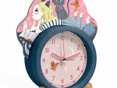 Djeco Alarm Clock Girl and Cat Fashion