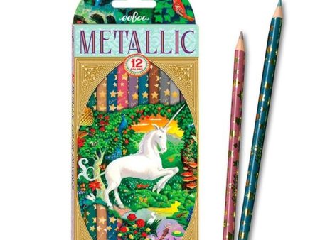 Eeboo 12 Metallic Pencils - Unicorn Cheap