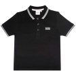 Hugo Boss Boy Short Sleeve Polo Black For Discount