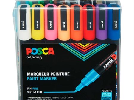 Posca Uni Marker PC-3M 16A 16 färger on Sale