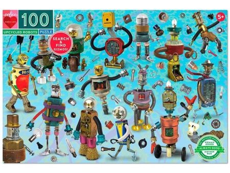 Eeboo Puzzle 100 Pieces - Upcycled Robots For Sale