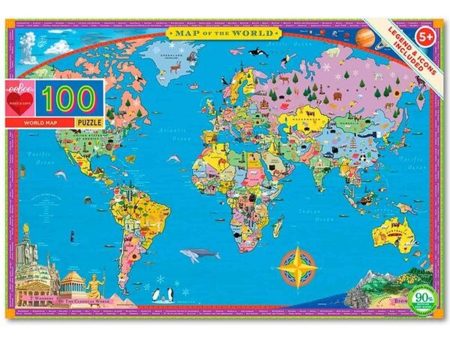 Eeboo Puzzle 100 Pieces - World Map Online