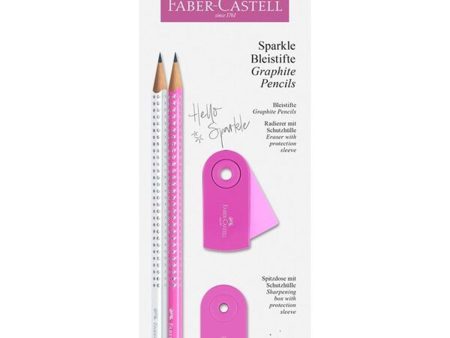 Faber Castell Sparkle Pencils White Pink Sale