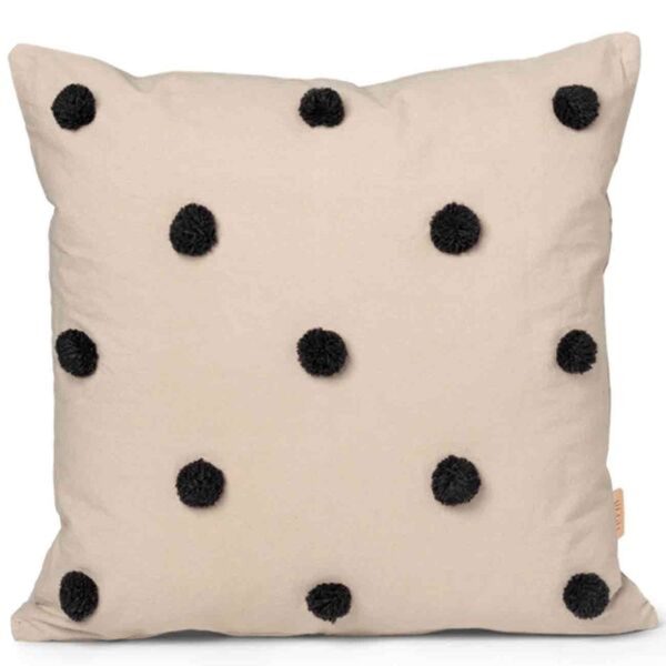 Ferm Living Dot Tufted Kudde Sand   Svart Cheap