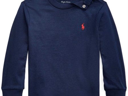 Ralph Lauren Baby Boy Long Sleeved Tee Cruise Navy Discount