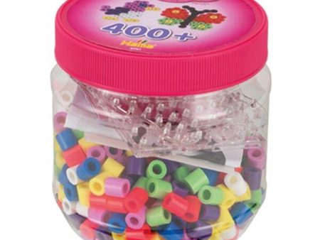 HAMA Maxi Beads 400 pcs + 2 Pegboards Pink For Cheap