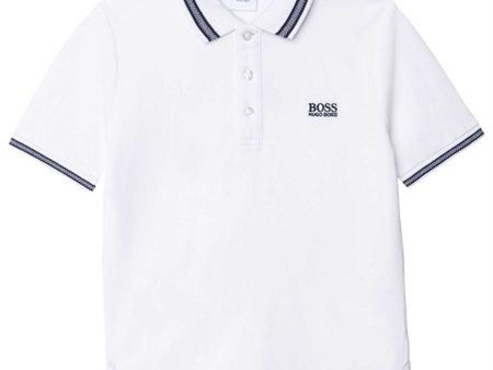 Hugo Boss Boy Short Sleeve Polo White Supply