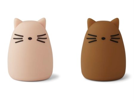 Liewood Callie Nattlampa 2-pack Cat Rose Golden Caramel Online now