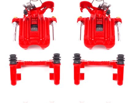 Power Stop 03-05 Audi A4 Rear Red Calipers w Brackets - Pair Discount