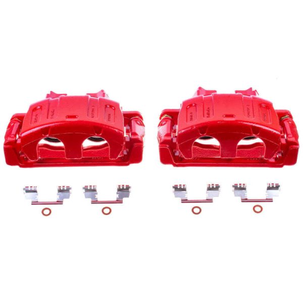 Power Stop 08-09 Ford Taurus Front Red Calipers w Brackets - Pair For Discount