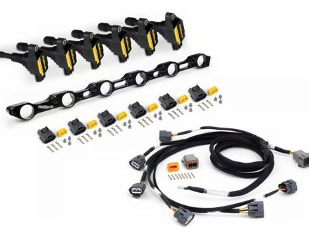 Haltech Toyota JZ R35 Coil Conversion Kit w Bracket Coils Connectors & Harness (1JZ 1JZ VVT 2JZ) Supply