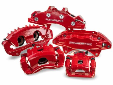 Power Stop 19-22 Honda Insight Rear Red Caliper w Bracket - Pair Supply