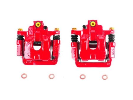 Power Stop 02-04 Honda Odyssey Rear Red Calipers w Brackets - Pair Online Sale