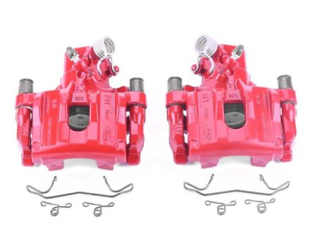 Power Stop 12-17 Ford Focus Rear Red Calipers w Brackets - Pair Fashion