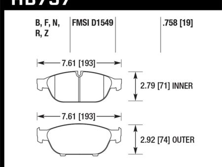 Hawk Audi 2013 A5 Quattro   12-16 A6 Quattro A7 Quattro A8 Quattro PC Front Brake Pads Supply