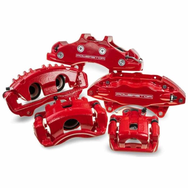 Power Stop 08-09 Ford Taurus Front Red Calipers w Brackets - Pair For Discount