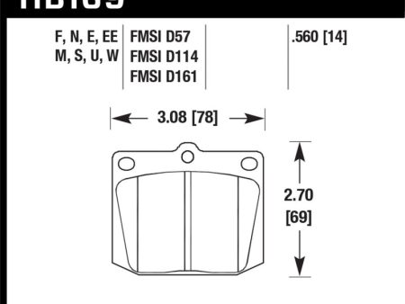 Hawk 75-78 Nissan 280Z Black Race Front Brake Pads Cheap